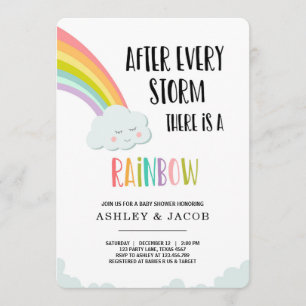 Regenboog na een verliesneutraal Baby shower Kaart