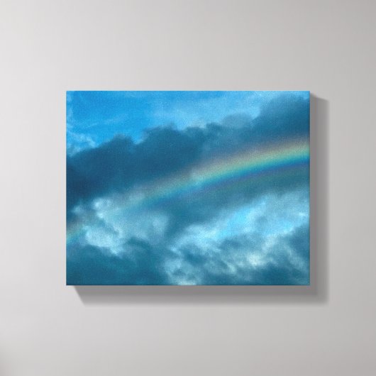 Regenboog na het Storm" Canvas Afdruk (Voorkant)