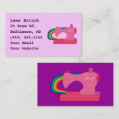Regenboog Naaimachine Visitekaartjes (Voorkant / Achterkant)