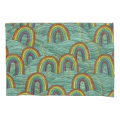 Regenboog Natuur: Handgetekende  compositie Kussensloop (Voorkant)