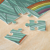 Regenboog Natuur: Handgetekende compositie Legpuzzel (Zijkant)
