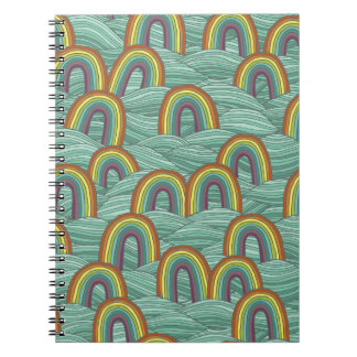 Regenboog Natuur: Handgetekende compositie Notitieboek