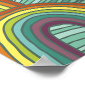 Regenboog Natuur: Handgetekende compositie Poster (Hoek)