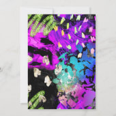Regenboog Neon Abstract Glitter 21e Verjaardag Kaart (Achterkant)