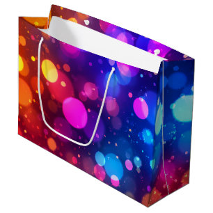 Regenboog Neon Bokeh Verlichting Abstract Groot Cadeauzakje