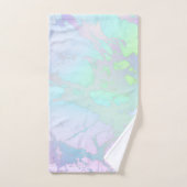 Regenboog Neon Iriserend Metallic Glitter Marmer Bad Handdoek (Handdoek)