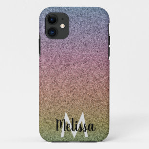 Regenboog nep glinsterend patroon eerste naam Case-Mate iPhone case