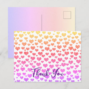 Regenboog Nep Glitter Harten Helder Kleurrijk Op M Briefkaart