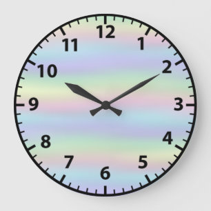 Regenboog nep-holografische meisjesachtige wandklo grote klok