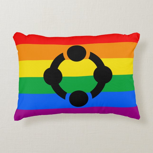 Regenboog Niche Pride Vlag Accent Kussen (Voorkant)