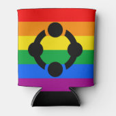 Regenboog Niche Pride Vlag Blikjeskoeler (Voorkant)