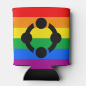 Regenboog Niche Pride Vlag Blikjeskoeler (Achterkant)