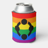 Regenboog Niche Pride Vlag Blikjeskoeler (Blikje Achterkant)