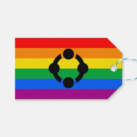 Regenboog Niche Pride Vlag Cadeaulabel (Voorkant (Horizontaal))