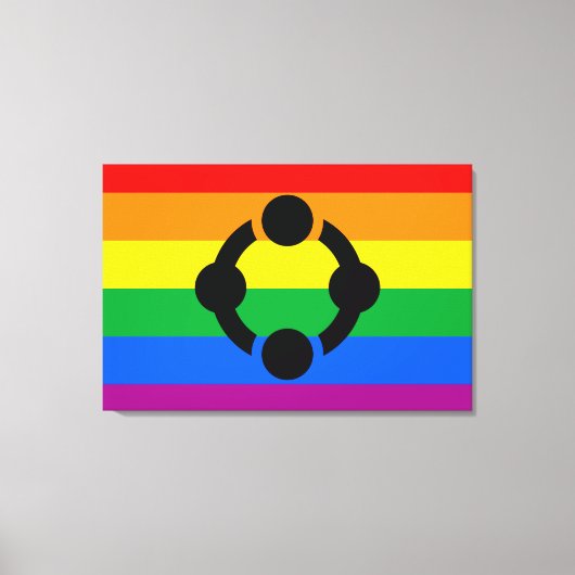 Regenboog Niche Pride Vlag Canvas Afdruk (Voorkant)