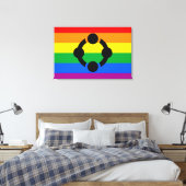 Regenboog Niche Pride Vlag Canvas Afdruk (Insitu (Slaapkamer))