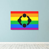 Regenboog Niche Pride Vlag Canvas Afdruk (Insitu (Houten vloer))