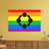 Regenboog Niche Pride Vlag Canvas Afdruk (Insitu (Woonkamer))