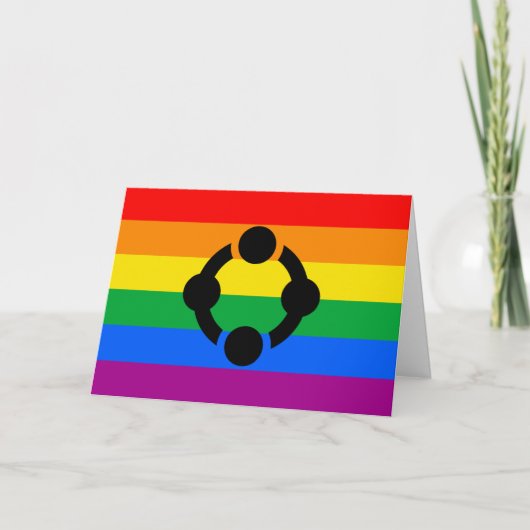 Regenboog Niche Pride Vlag Feestdagen Kaart (Voorkant)