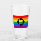 Regenboog Niche Pride Vlag Glas (Voorkant)