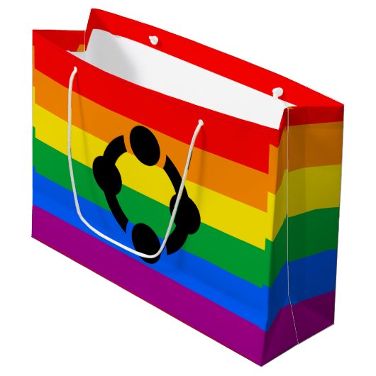 Regenboog Niche Pride Vlag Groot Cadeauzakje (Voorkant Gekanteld)