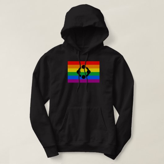 Regenboog Niche Pride Vlag Hoodie (Design voorkant)