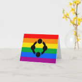 Regenboog Niche Pride Vlag Kaart (Gele Bloem)