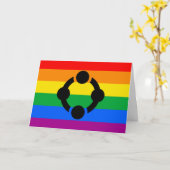 Regenboog Niche Pride Vlag Kaart (Gele Bloem)