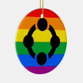 Regenboog Niche Pride Vlag Keramisch Ornament (Rechts)