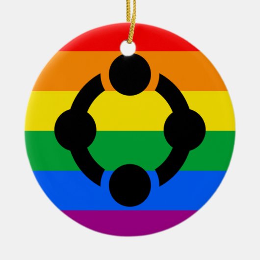 Regenboog Niche Pride Vlag Keramisch Ornament (Voorkant)
