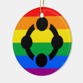 Regenboog Niche Pride Vlag Keramisch Ornament (Links)