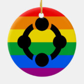 Regenboog Niche Pride Vlag Keramisch Ornament (Achterkant)