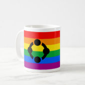 Regenboog Niche Pride Vlag Koffiemok (Voorkant links)