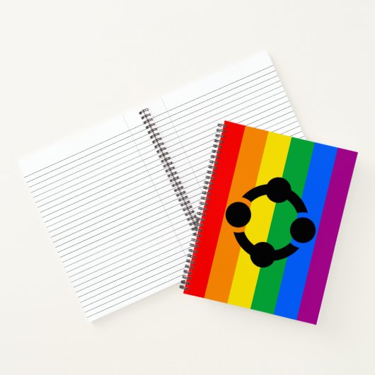Regenboog Niche Pride Vlag Notitieboek (Binnen)