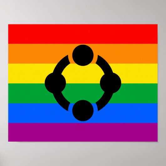 Regenboog Niche Pride Vlag Poster (Voorkant)