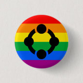 Regenboog Niche Pride Vlag Ronde Button 3,2 Cm (Voorkant)