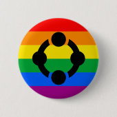 Regenboog Niche Pride Vlag Ronde Button 5,7 Cm (Voorkant)