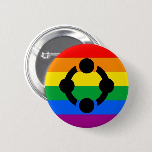 Regenboog Niche Pride Vlag Ronde Button 5,7 Cm (Voorkant /achterkant)