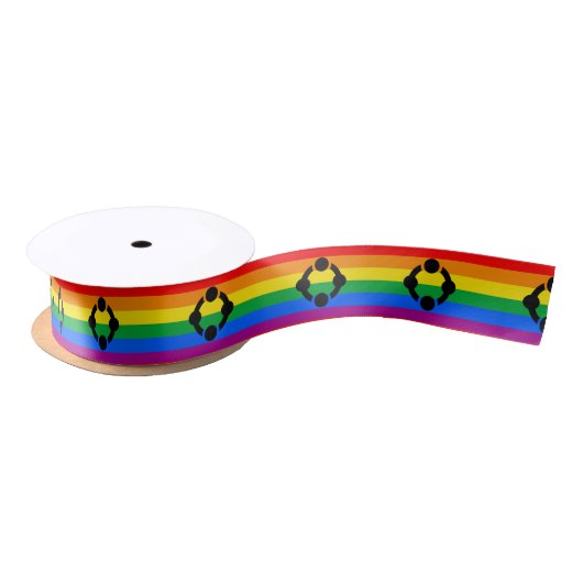 Regenboog Niche Pride Vlag Satijnen Lint (Spoel)