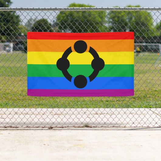 Regenboog Niche Pride Vlag Spandoek (Insitu)