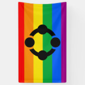 Regenboog Niche Pride Vlag Spandoek (Verticaal)