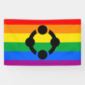 Regenboog Niche Pride Vlag Spandoek (Horizontaal)