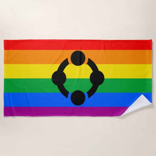 Regenboog Niche Pride Vlag Strandlaken (Voorkant)