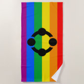 Regenboog Niche Pride Vlag Strandlaken (Voorkant)
