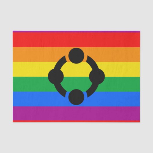 Regenboog Niche Pride Vlag Tissuepapier (Voorkant)