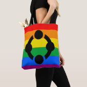 Regenboog Niche Pride Vlag Tote Bag (Dichtbij)