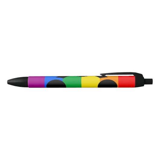Regenboog Niche Pride Vlag Zwarte Inkt Pen (Bovenkant)