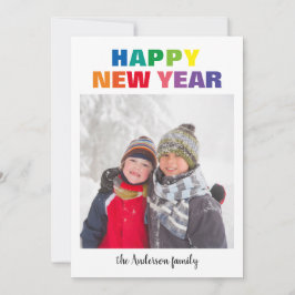Regenboog Nieuwjaarsfoto - kerstkaart Kaart