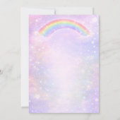 Regenboog Noach's Ark Baby Shower Glitter Uitnodig Kaart (Achterkant)