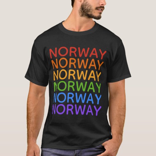 Regenboog Noorwegen shirten & jassen T-shirt (Voorkant)